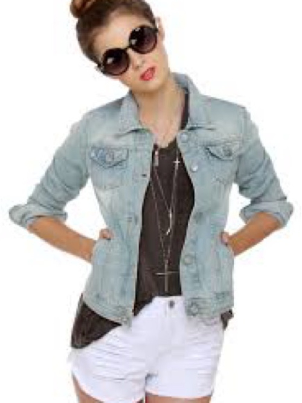 Brandy Melville Light Blue Denim Jacket 836